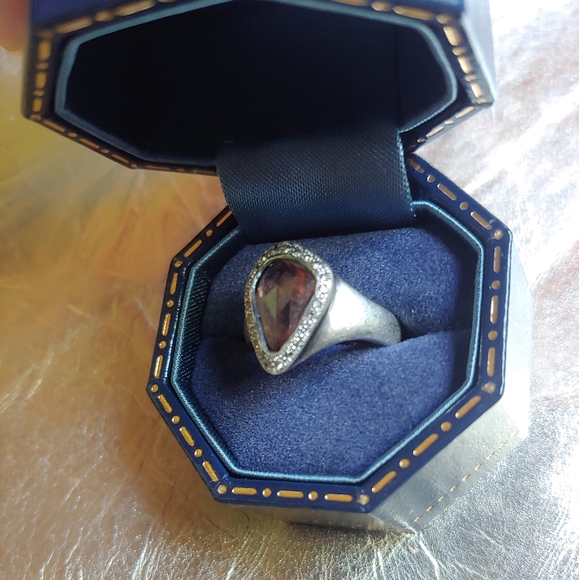 Hum Solid Sterling Silver One Off Corundum Brown Sapphire Ring One Of a Kind - Picture 2 of 16